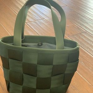 Moss green Harvey’s seatbelt mini purse with tags